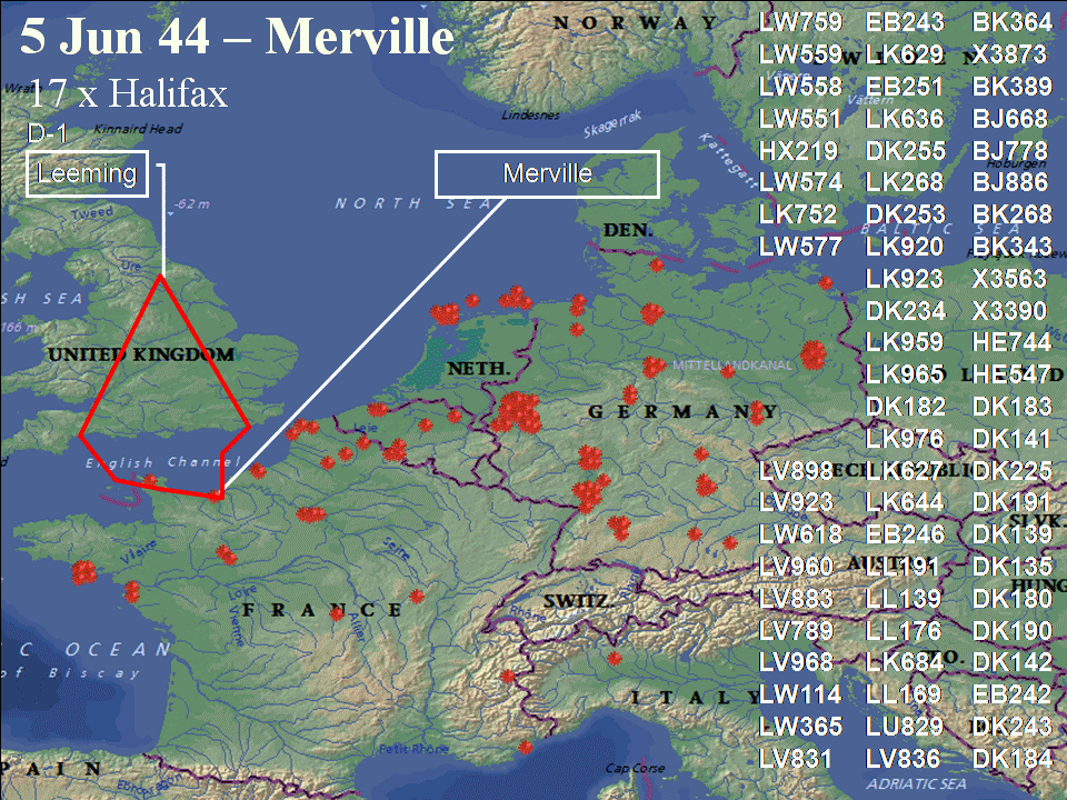 June 5, 1944 raid route