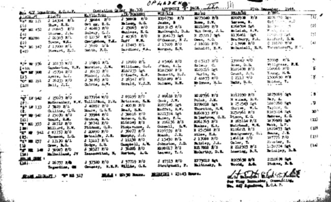 Ops Order - December 27, 1944