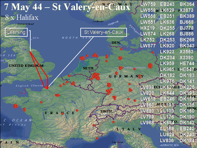 May 7 raid route