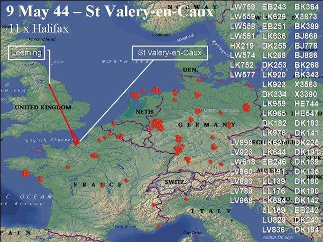 May 9 raid route