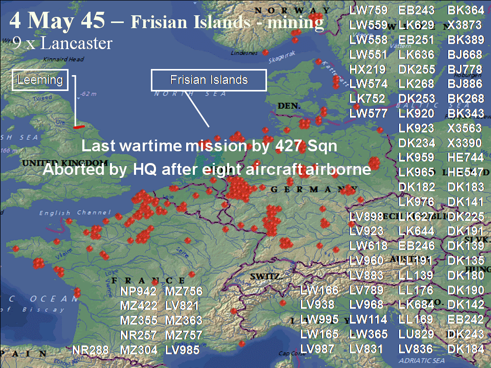 May 4, 1945 raid route