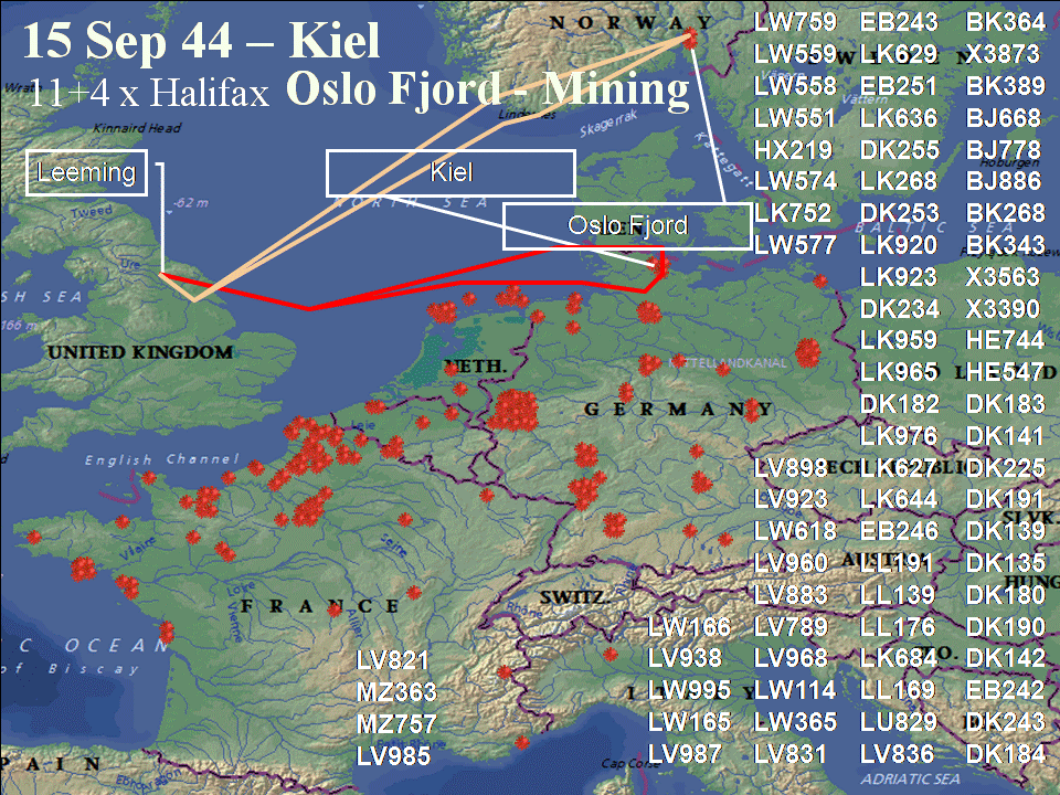 September 15, 1944 raid route