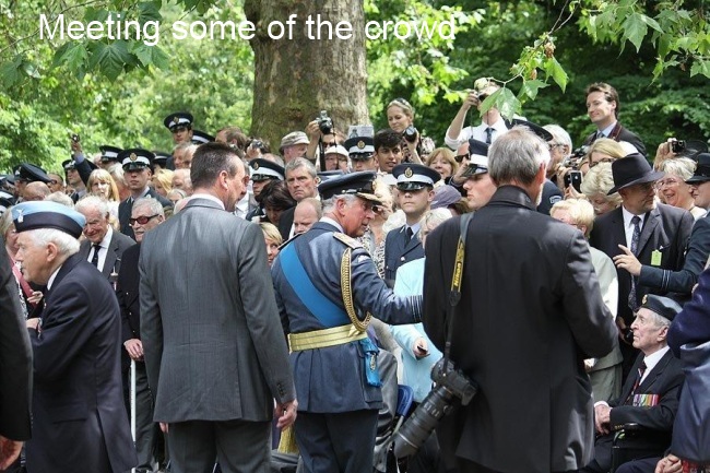 Charles meeting the crowd