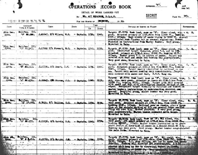 Ops Record - December 27, 1944